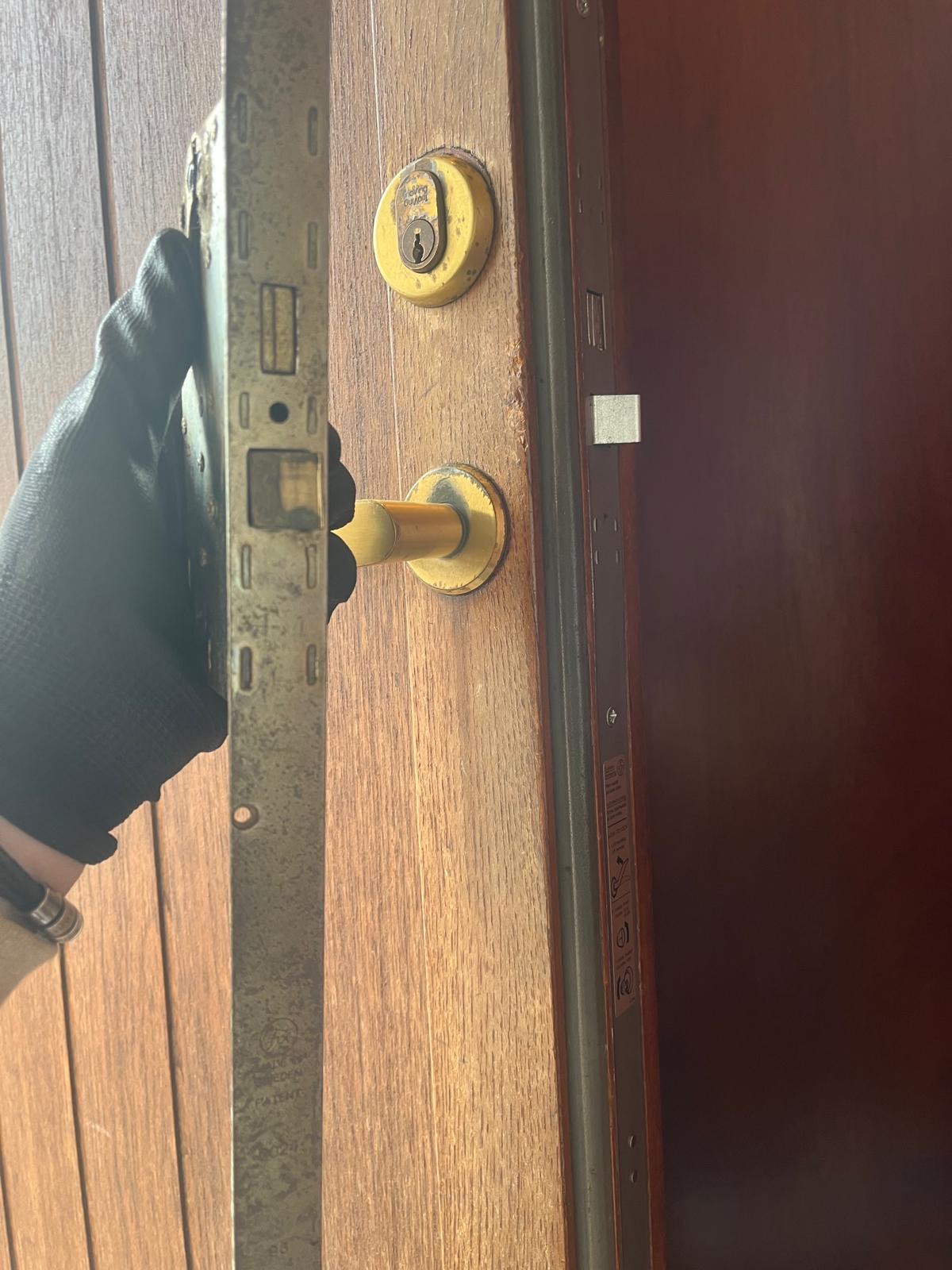 Security door mechanism installation